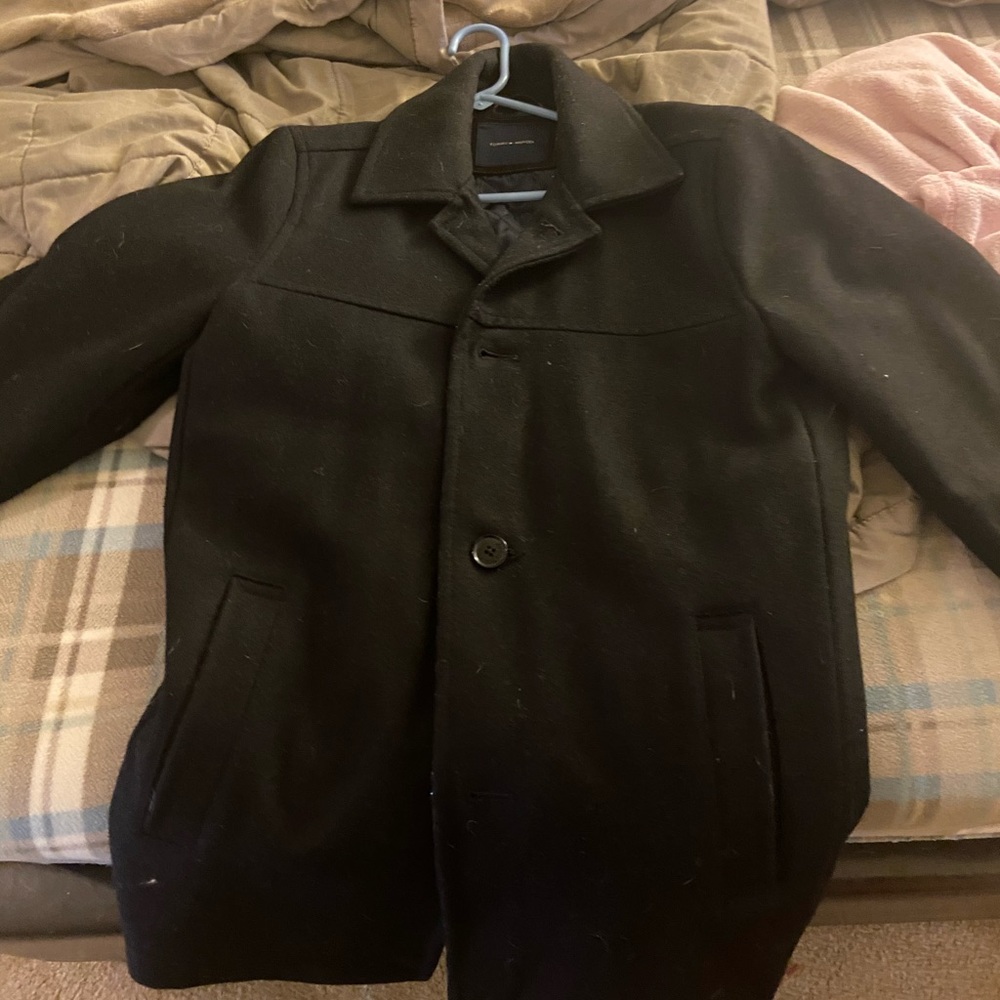 Mens size small peacoat! (Black)